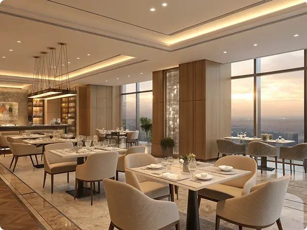 Luxury restaurant view